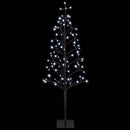 vidaXL LED-es karácsonyfa Fekete 18 x 18 x 120 cm Acél 140 LED