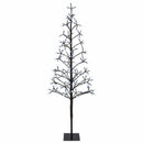 vidaXL LED-es karácsonyfa Fekete 18 x 18 x 150 cm Acél 164 LED