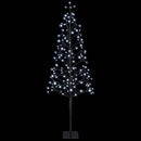 vidaXL LED-es karácsonyfa Fekete 18 x 18 x 150 cm Acél 164 LED
