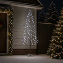 vidaXL LED-es karácsonyfa Fekete 47 x 240 cm Acél 268 LED