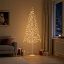 vidaXL LED-es karácsonyfa Fehér 20 x 20 x 180 cm Acél 196 LED