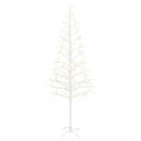 vidaXL LED-es karácsonyfa Fehér 210 cm Acél 228 LED