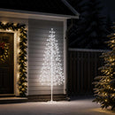 vidaXL LED-es karácsonyfa Fehér 47 x 210 cm Acél 228 LED