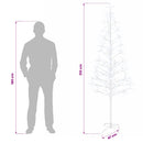 vidaXL LED-es karácsonyfa Fehér 47 x 210 cm Acél 228 LED