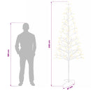 vidaXL LED-es karácsonyfa Fehér 47 x 240 cm Acél 268 LED