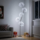 vidaXL S-alakú LED-es karácsonyfa Fekete 20 x 20 x 175 cm Acél 840 LED