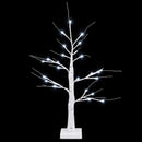 vidaXL LED-es nyírfa karácsonyfa 2 db Fehér 10 x 10 x 58 cm Műanyag