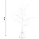 vidaXL LED-es nyírfa karácsonyfa 2 db Fehér 10 x 10 x 58 cm Műanyag