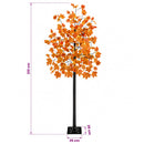 vidaXL LED juharfa karácsonyfa Barna 210 cm Műanyag 144 LED