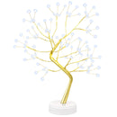 vidaXL Mini Starburst karácsonyfa 2 db Arany 12 x 50 cm Acél 108 LED