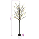 vidaXL LED-es gömb karácsonyfa Fekete 18 x 18 x 150 cm Acél 185 LED