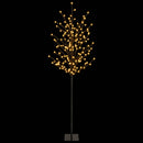 vidaXL LED-es gömb karácsonyfa Fekete 180 cm Acél 220 LED