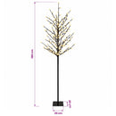 vidaXL LED-es gömb karácsonyfa Fekete 180 cm Acél 220 LED