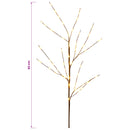vidaXL LED-es rézág karácsonyi dekoráció 3 db Barna 62 cm Acél 165 LED