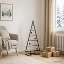 vidaXL Fém karácsonyfa KUOPIO 90 cm Fém Fekete