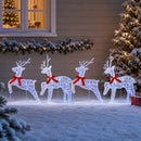 vidaXL Karácsonyi rénszarvas 4 db 80 LED Kék 43 x 19 x 65 cm