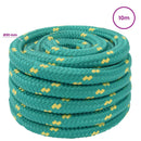 vidaXL Többcélú munkakötél 30 mm 10 m Zöld PP 5400 kg Max. teherbírás