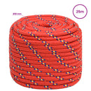 vidaXL Többcélú munkakötél 18 mm 25 m Piros PP 1995 kg Max. teherbírás