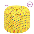 vidaXL Többcélú munkakötél 10 mm 50 m Sárga PP 645 kg Max. teherbírás