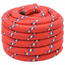vidaXL Többcélú munkakötél 40 mm 25 m Piros PP 9600 kg Max. teherbírás