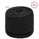 vidaXL Többcélú munkakötél 18 mm 25 m Fekete PP