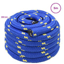 vidaXL Többcélú munkakötél 60 mm 5 m Kék PP 21600 kg Max. teherbírás