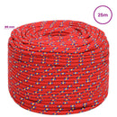 vidaXL Többcélú munkakötél 6 mm 25 m Piros PP 240 kg Max. teherbírás