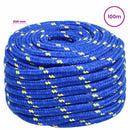 vidaXL Többcélú munkakötél 20 mm 100 m Kék PP 2400 kg Max. teherbírás