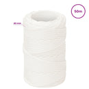 vidaXL Többcélú munkakötél 2 mm 50 m Fehér PP 27 kg Max. teherbírás