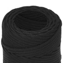 vidaXL Többcélú munkakötél 2 mm 100 m Fekete PP 27 kg Max. teherbírás