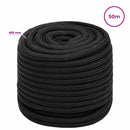 vidaXL Többcélú munkakötél 16 mm 50 m Fekete PP