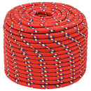vidaXL Többcélú munkakötél 12 mm 25 m Piros PP 930 kg Max. teherbírás