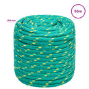 vidaXL Többcélú munkakötél 18 mm 50 m Zöld PP 1995 kg Max. teherbírás