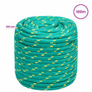 vidaXL Többcélú munkakötél 16 mm 100 m Zöld PP 1560 kg Max. teherbírás