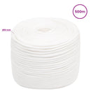 vidaXL Többcélú munkakötél 10 mm 500 m Fehér PP 645 kg Max. teherbírás