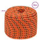 vidaXL Többcélú munkakötél 12 mm 50 m Narancssárga PP