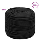 vidaXL Többcélú munkakötél 10 mm 500 m Fekete PP