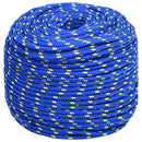 vidaXL Többcélú munkakötél 6 mm 25 m Kék PP 240 kg Max. teherbírás