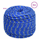 vidaXL Többcélú munkakötél 6 mm 25 m Kék PP 240 kg Max. teherbírás