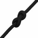 vidaXL Többcélú munkakötél 10 mm 50 m Fekete PP 645 kg Max. teherbírás