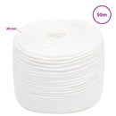 vidaXL Többcélú munkakötél 6 mm 50 m Fehér PP 240 kg Max. teherbírás