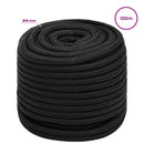 vidaXL Többcélú munkakötél 18 mm 100 m Fekete PP
