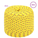 vidaXL Többcélú munkakötél 8 mm 250 m Sárga PP 420 kg Max. teherbírás