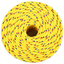 vidaXL Többcélú munkakötél 8 mm 250 m Sárga PP 420 kg Max. teherbírás