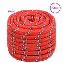 vidaXL Többcélú munkakötél 20 mm 50 m Piros PP 2400 kg Max. teherbírás