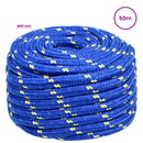 vidaXL Többcélú munkakötél 20 mm 50 m Kék PP 2400 kg Max. teherbírás