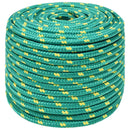 vidaXL Többcélú munkakötél 12 mm 25 m Zöld PP 930 kg Max. teherbírás