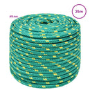 vidaXL Többcélú munkakötél 12 mm 25 m Zöld PP 930 kg Max. teherbírás