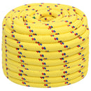 vidaXL Többcélú munkakötél 20 mm 25 m Sárga PP 2400 kg Max. teherbírás