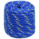 vidaXL Többcélú munkakötél 16 mm 100 m Kék PP 1560 kg Max. teherbírás